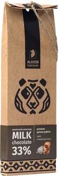 Шоколад Alkion chocolate С ирисом и морской солью 100г