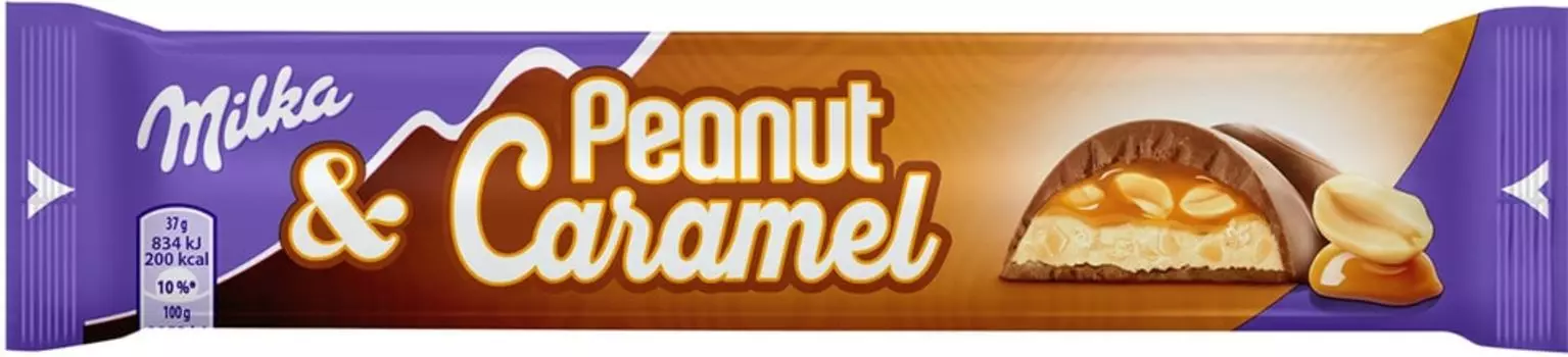 Шоколад Milka Молочный арахис карамель 37г