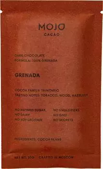 Шоколад Mojo Cacao Grenada Горький 100% 20г