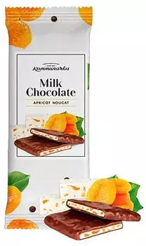 Шоколад молочный Коммунарка Milk Chocolate nougat с курагой 80г