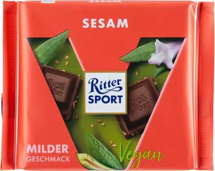 Шоколад Ritter Sport Vegan Кунжут кувертюр 100г