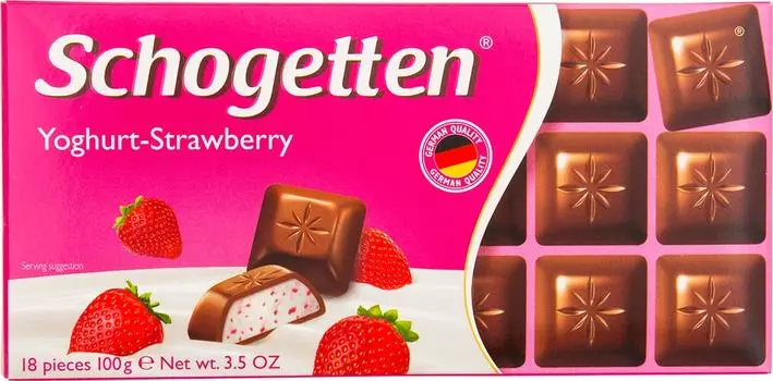 Шоколад Schogetten Молочный Клубничный йогурт 100г