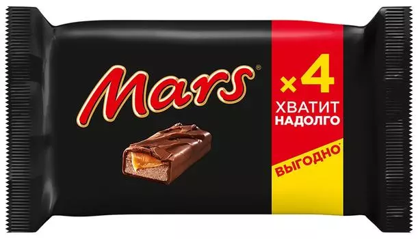 Шоколадный батончик Mars 4шт*40.5г. Доставим до двери!