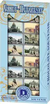 Шоколадный набор Санкт-Петербург Старинный Темный 80г