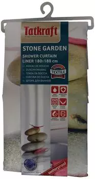 Штора для ванной комнаты Tatkraft Stone Garden textile 180*180см