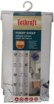Штора для ванной комнаты Tatkraft Tatkraft Funny Sheep Peva 180*180см