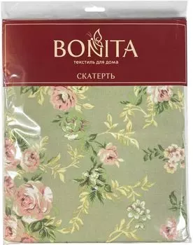 Скатерть Bonita Английская коллекция зеленая 145*180см