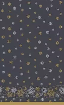 Скатерть бумажная Duni D-cel Snow Glitter Black 138*220см