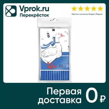 Скатерть бумажная ND Play Гуси 120*180смс доставкой!