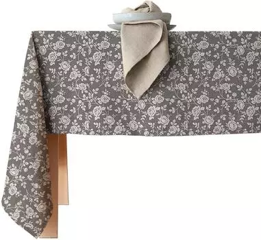 Скатерть Василиса Розы на льне 145*180смс доставкой!