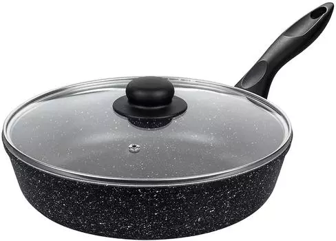 Сковорода глубокая Elan Gallery Гармония вкуса с крышкой 26см