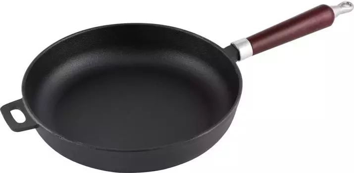 Сковорода Mallony чугунная с деревянной ручкой 28см