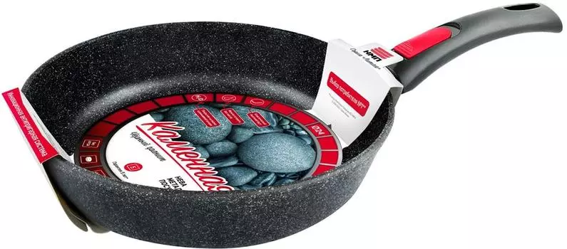 Сковорода НМП Каменная со съемной ручкой 24см