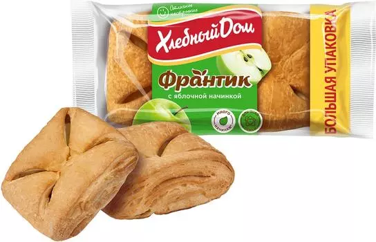 Слойка Хлебный дом Франтик Семейный Яблоко 150г