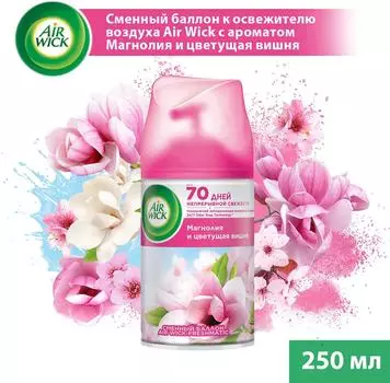 Сменный баллон для Air Wick Freshmatic Магнолия и Цветущая вишня 250мл