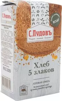 Смесь для выпечки С.Пудовъ Хлеб 5 злаков 500г