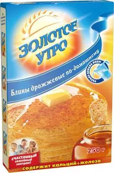 Смесь для выпечки Золотое утро Блины дрожжевые по-домашнему 250г