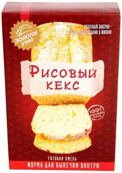 Смесь для выпечки Золотое утро Рисовый кекс 200г