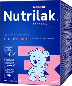 Смесь Nutrilak Premium+ 3 600г - Vprok.ru Перекрёсток