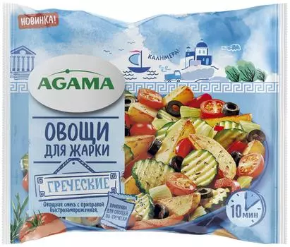 Смесь овощная Agama Овощи для жарки греческие 400г