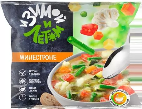 Смесь овощная И зимой и летом Минестроне быстрозамороженная 400г