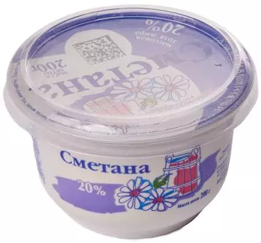 Сметана ЦарКа 20% 200г