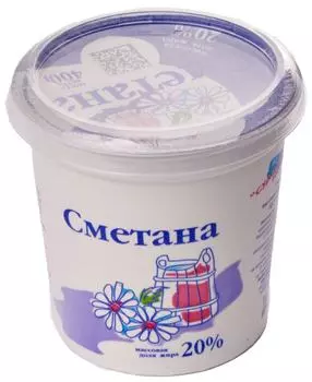 Сметана ЦарКа 20% 400г