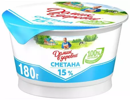 Сметана Домик в деревне 15% 180г