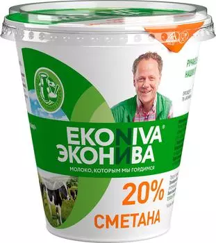 Сметана ЭкоНива 20% 300г