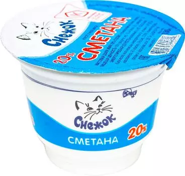 Сметана Снежок 20% 180г