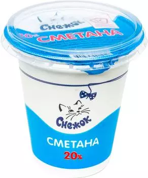 Сметана Снежок 20% 300г