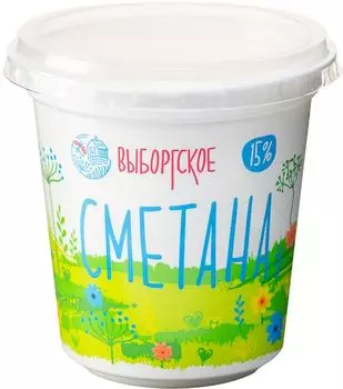 Сметана Выборгское 15% 350г