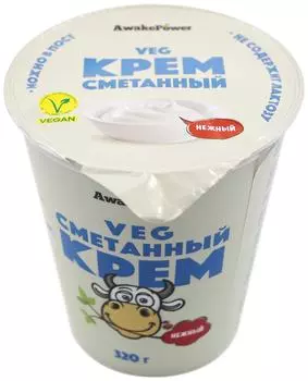Сметанный крем Awake Power Нежный на основе кокосового масла 320г