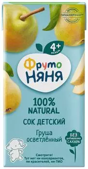 Сок ФрутоНяня Груша с 4 месяцев 200мл. Закажите онлайн!