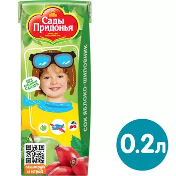 Сок Сады Придонья Яблоко-шиповник 200мл