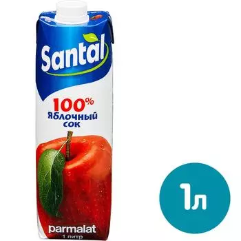 Сок Santal Яблочный 1л