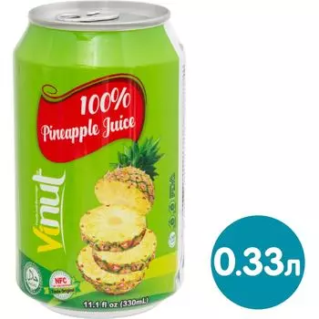 Сок Vinut Ананаса 100% 330мл