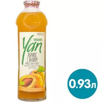 Сок Yan Organic Абрикос с яблоком 930мл