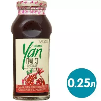 Сок Yan Organic Гранатовый 250мл