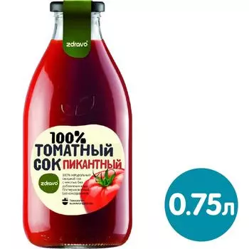 Сок Zdravo томатный пряный 750мл