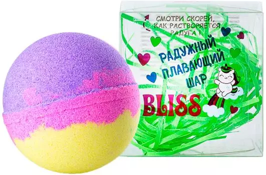 Соль шипучая для ванн Laboratory Katrin Bliss радужный шар 130г