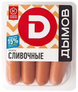 Сосиски Дымов Сливочные 464г - Vprok.ru Перекрёсток