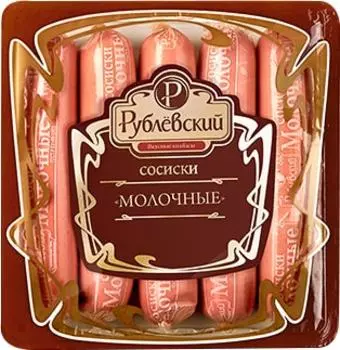 Сосиски Рублевский Молочные 430г - Vprok.ru Перекрёсток