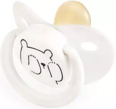 Соска-пустышка Happy Baby Grey латексная с колпачком 0+ месяцев