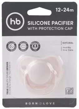 Соска-пустышка Happy Baby силиконовая симметричной формы 12+
