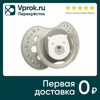 Соска-пустышка Lovi Buddy Bear силиконовая 6-18 месяцев 2шт