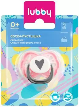 Соска-пустышка Lubby латексная 0+