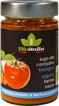 Соус BioItalia Томатный по-деревенски 180г