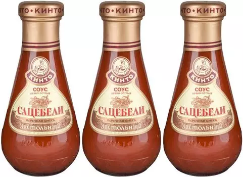 Соус Кинто Сацебели Застольный пряно-острый 300г (упаковка 3 шт.)
