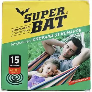 Спирали от комаров SuperBAT зеленые 15шт